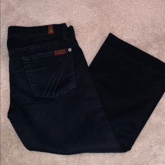 7 for all mankind DOJO capri jeans sz 25 navy - Picture 1 of 3